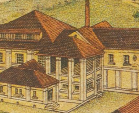 Detalhe do rótulo da Cervejaria Catharinense (década de 1920). Arquivo Histórico de Joinville - Livro de Rótulos, Typographia Otto Boehm.