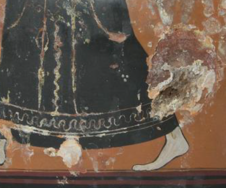 Detail of Athena’s feet and aegis