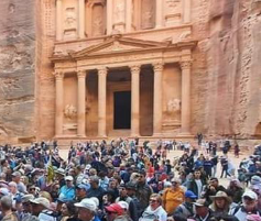 Excessive tourist traffic in Petra, 2021